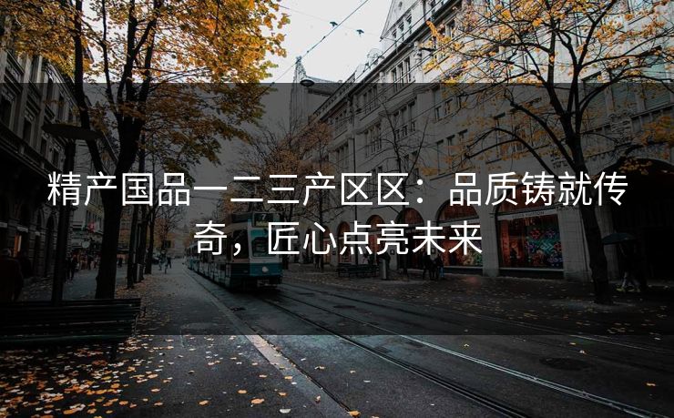 精产国品一二三产区区：品质铸就传奇，匠心点亮未来